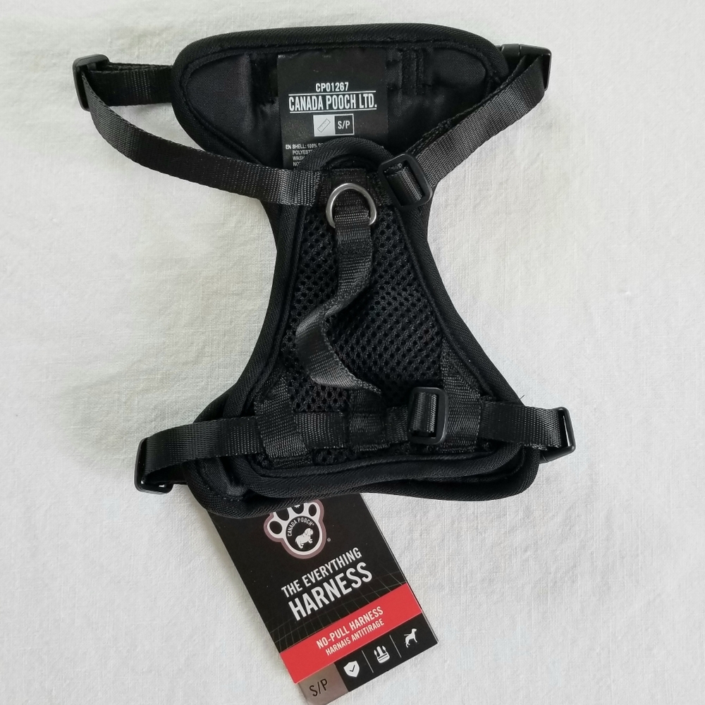 Canada Pooch Black Everything No Pull Harness Adjustable Small Dogs NEW